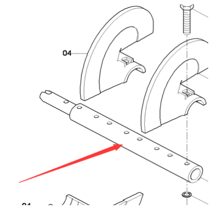 DYNAPAC Spiral Shaft 640MM Part Number 4730000803