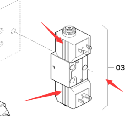 DYNAPAC paver accessories arch adjustment solenoid valve part number 4812033280