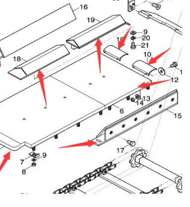 DYNAPAC paver accessories hopper feeding bottom plate part number 758061010