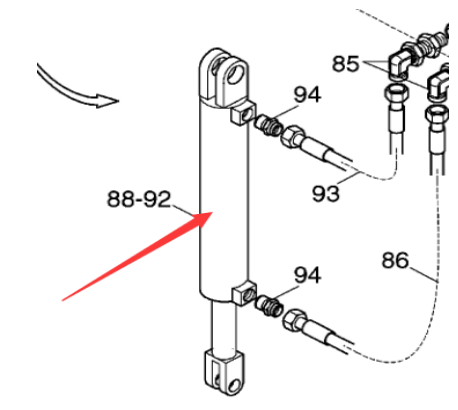 DYNAPAC Leveling Cylinder Part Number 20000430
