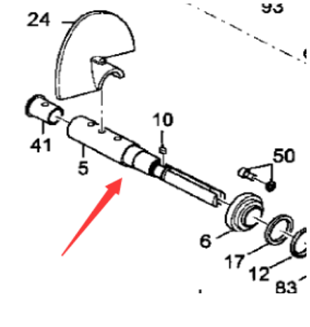 DYNAPAC host spiral shaft part number 438081201