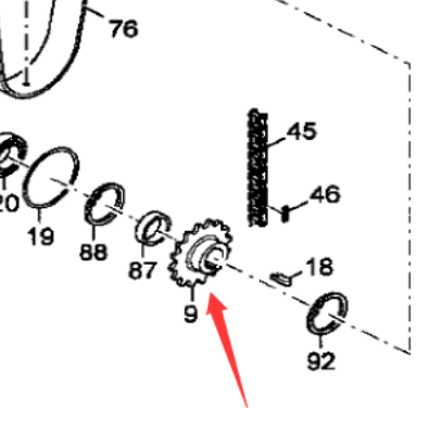DYNAPAC paver small support wheel part number 952701590