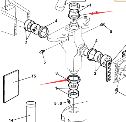 Dynapac intermediate hinge seal ring part number 167032
