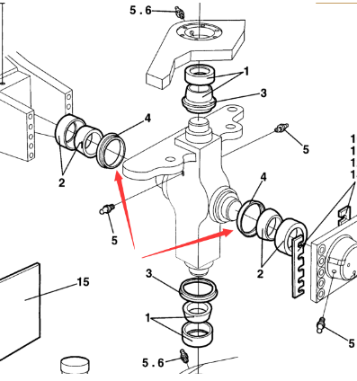 Dynapac intermediate hinge seal part number 167033