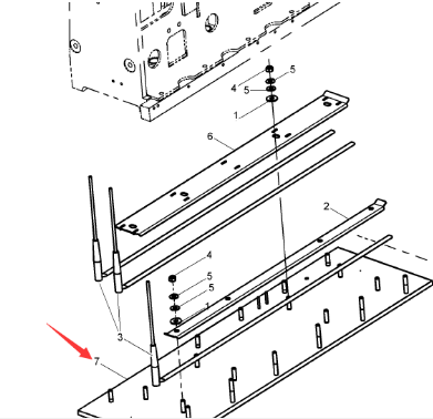 Dynapac host ironing bottom plate part number 614022803