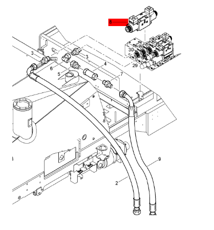 Dynapac solenoid valve assembly part number 963142320