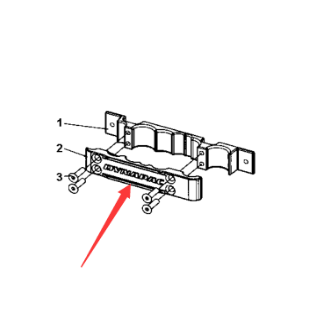 Dynapac hydraulic oil pipe clamp part number 4700395429