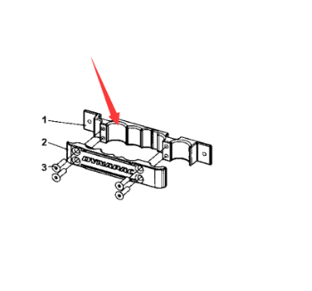 Dynapac hydraulic oil pipe clamp part number 395428