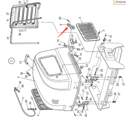 Dynapac door hinge lock part number 4700388846