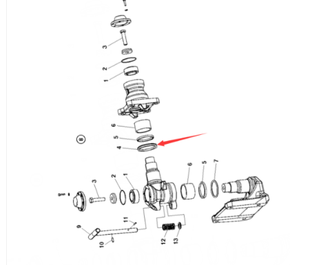 Dynapac middle hinge V-ring part number 4700388171