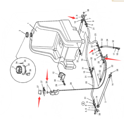 Dynapac sprinkler control switch part number 4700377507