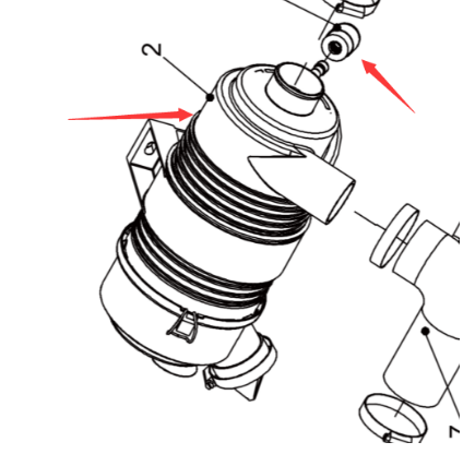 Dynapac air filter assembly part number 4700386951