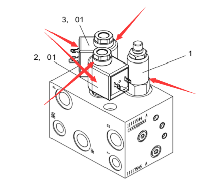 Dynapac vibration valve assembly part number 4812265011