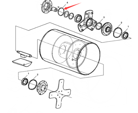 Dynapac steel wheel vibration seal ring part number 4700160132