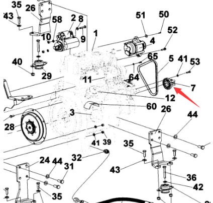 Dynapac fan bracket part number 4700945735