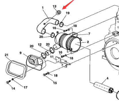 Dynapac air filter blockage alarm part number 4700389036