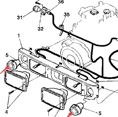 Dynapac front turn signal part number 4700791953