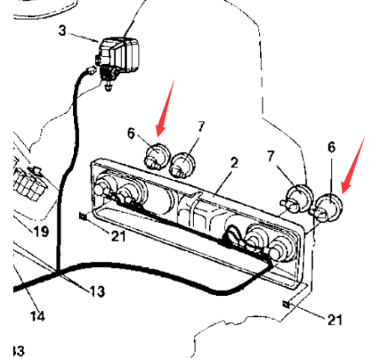 Dynapac Rear Turn Signal Part Number 4700791954