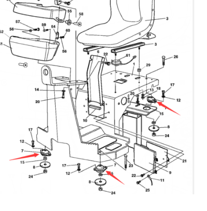 Dynapac frame shock absorber block part number 4700387685