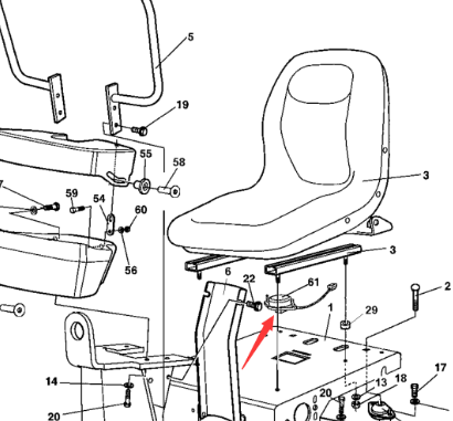 Dynapac seat switch part number 4700379636