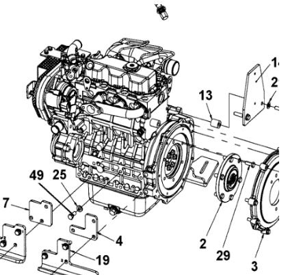 Dynapac diesel engine assembly part number 4812120584