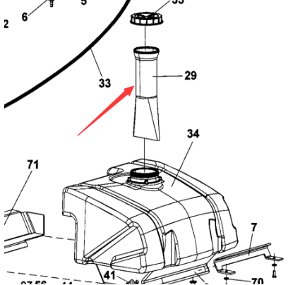 Dynapac sprinkler tank water filter part number 4700358846