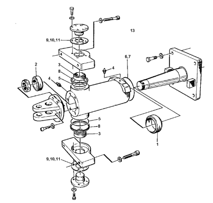Dynapac intermediate hinge repair kit part number 4700938575