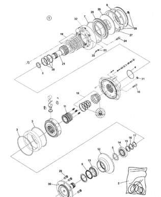 Dynapac walking motor part number 4700390742