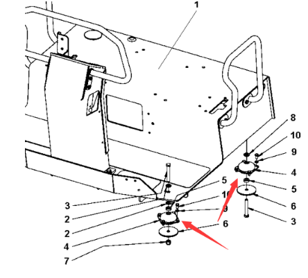 Dynapac cab shock absorber part number 4700902797