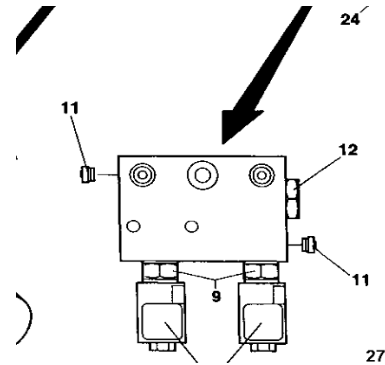 Dynapac walking control valve part number 4700358003