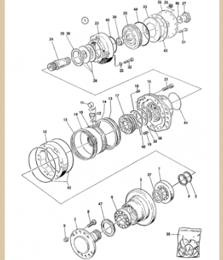Dynapac walking motor part number 4700380594