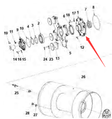 Dynapac vibration flange, part number 4812126595