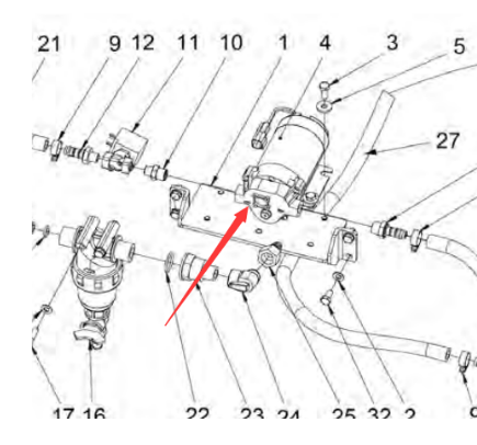 Dynapac sprinkler pump part number: 4812125871