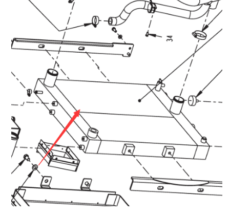 Dynapac radiator assembly part number 4812105952
