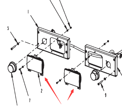Dynapac front headlight part number 4812105974