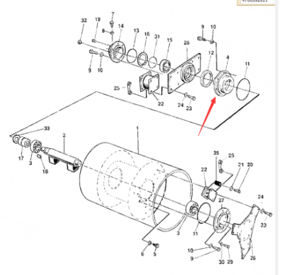 Dynapac vibration flange, part number 470038587