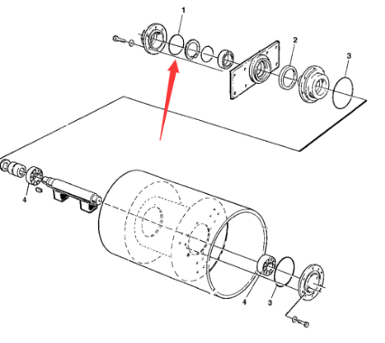 Dynapac steel wheel sealing ring part number 4700160214