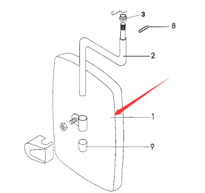 Dynapac reversing mirror part number 4700908265