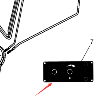 Dynapac air conditioning panel part number 4812271641
