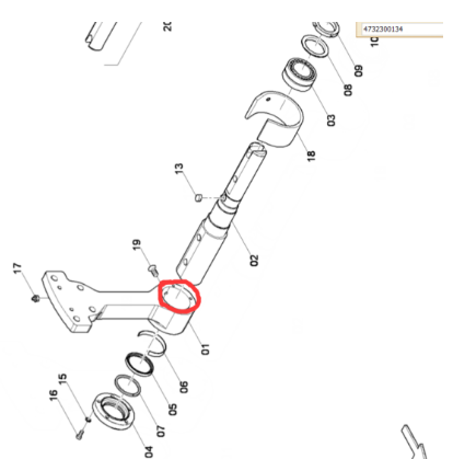 Dynapac hanger adjustment pad part number 4732300134