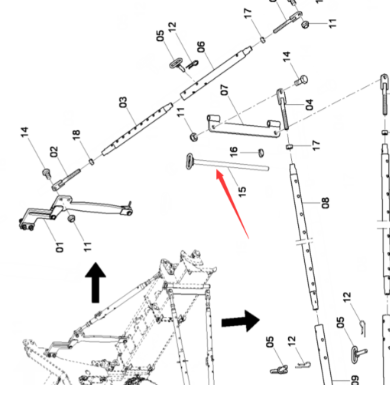 Dynapac pull rod pin part number 4730010276
