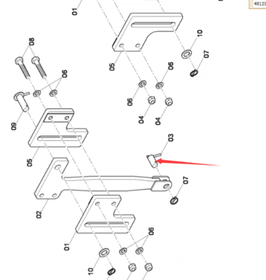 Dynapac lamp head pin part number 4812025160