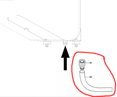Dynapac oil drain hose part number 4812007491