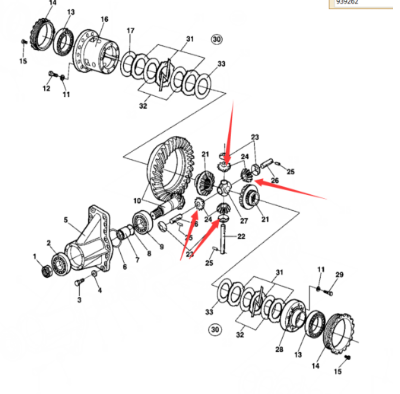 Dynapac rear axle planetary gear part number 4700926757