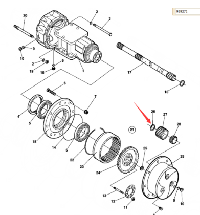 Dynapac rear axle seal part number 4700939271