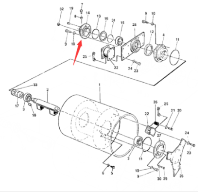 Dynapac steel wheel vibration flange part number 4700358795