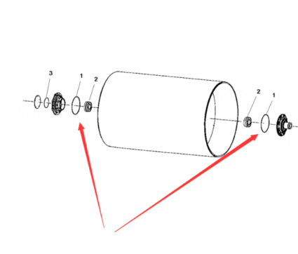 Dynapac steel wheel sealing ring part number 4700160344