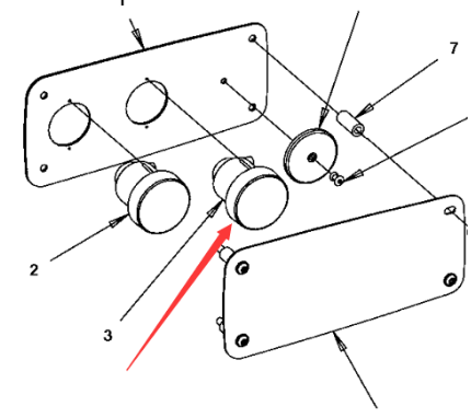Dynapac brake light width indicator part number 4700792519