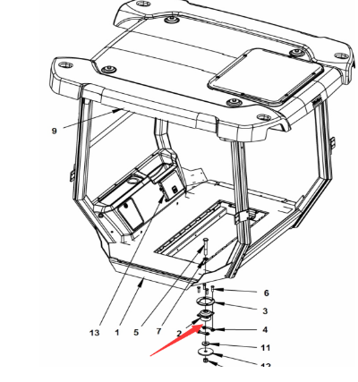 Dynapac cab shock absorber part number 4812116884