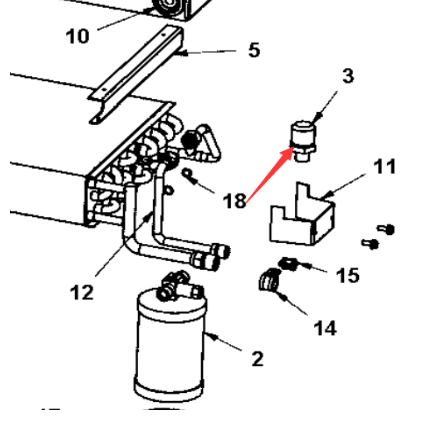 Dynapac air conditioning pressure switch part number 4700938605